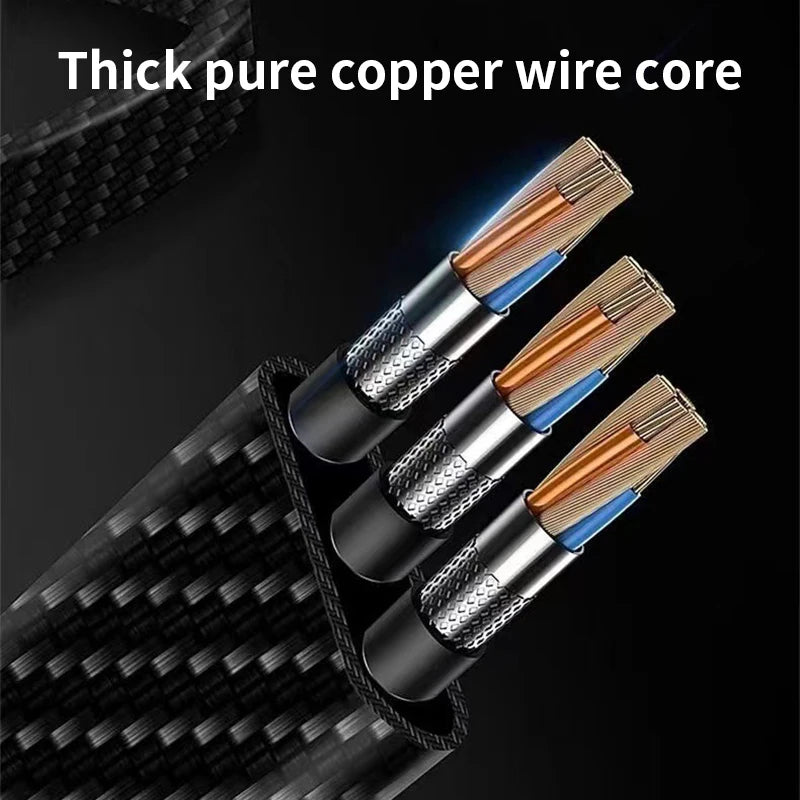 3 In 1 100W LED Digital Display USB cable Type C Usb Micro For Iphone Samsung Huawei Xiaomi Multi Port Multiple Charging Wire