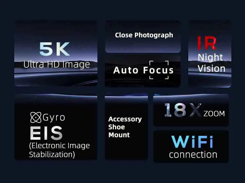5K UHD Professional Camcorder Ordro AE20 Video Camera Youtube Vlogging Filming Recorder with WIFI IR Night Vision Digital Zoom