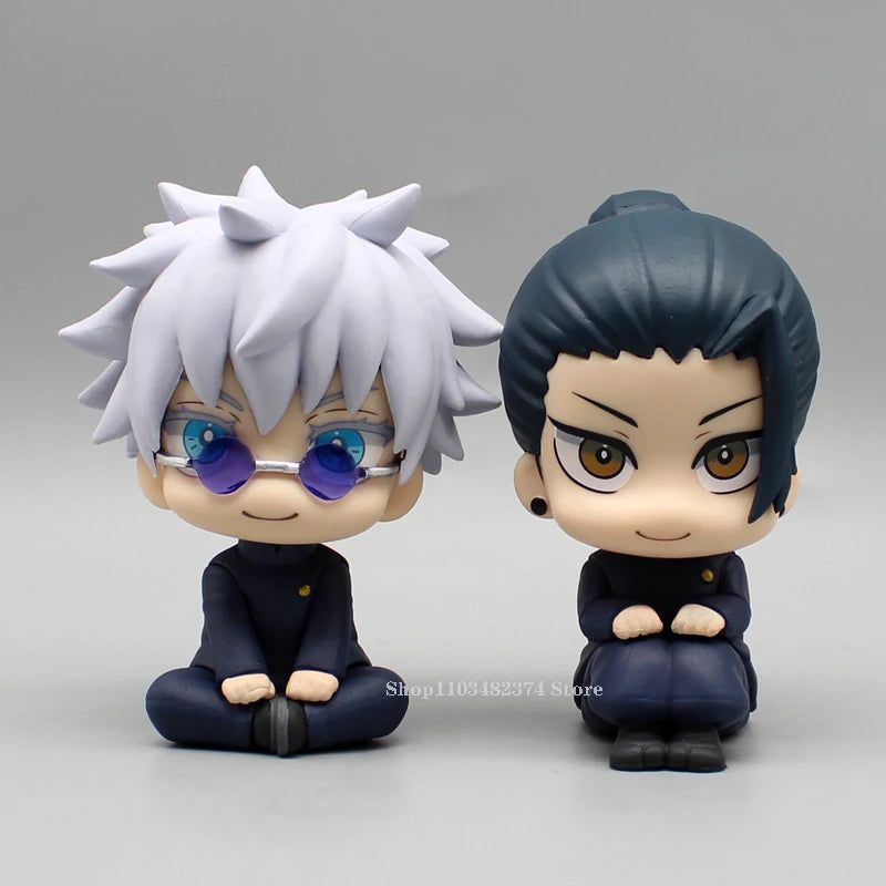 10cm Jujutsu Kaisen Mini Figures Satoru Gojo Figure Action Geto Suguru Figurine Q Version Anime Model PVC Collection Toys Statue