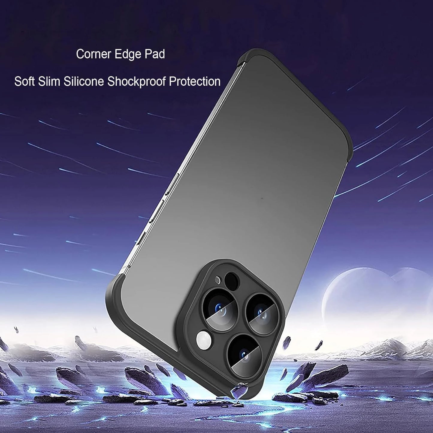 Bumper Case with Camera Lens Protector For iPhone 15 Pro Max 14 Plus 13 Mini 12 11 15Pro 14Pro 13Pro Frameless Cover Accessories