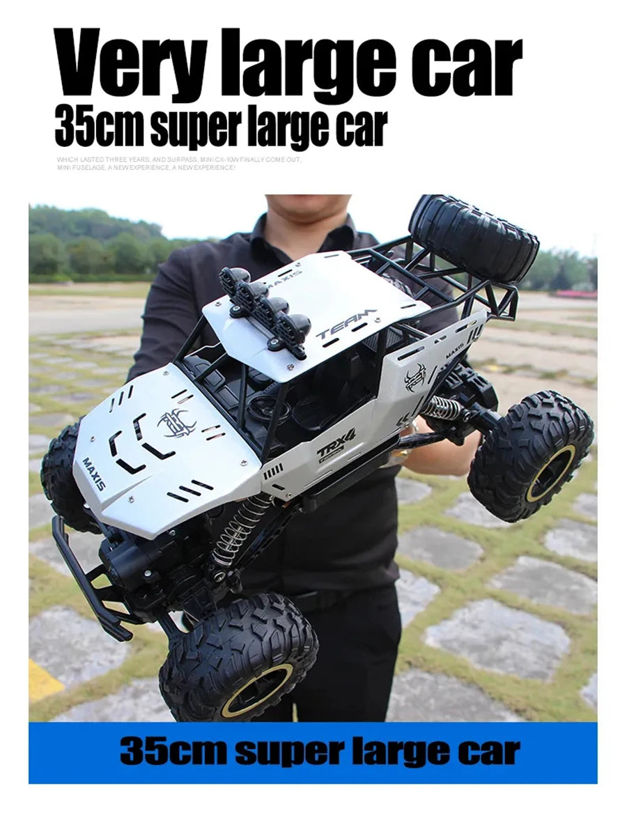 4WD Remote Control Off Road RC Car Radio Climbing Super Alloy Truck Buggy 4x4 RTR Vehicle Electric Toy for Children Kid Gift