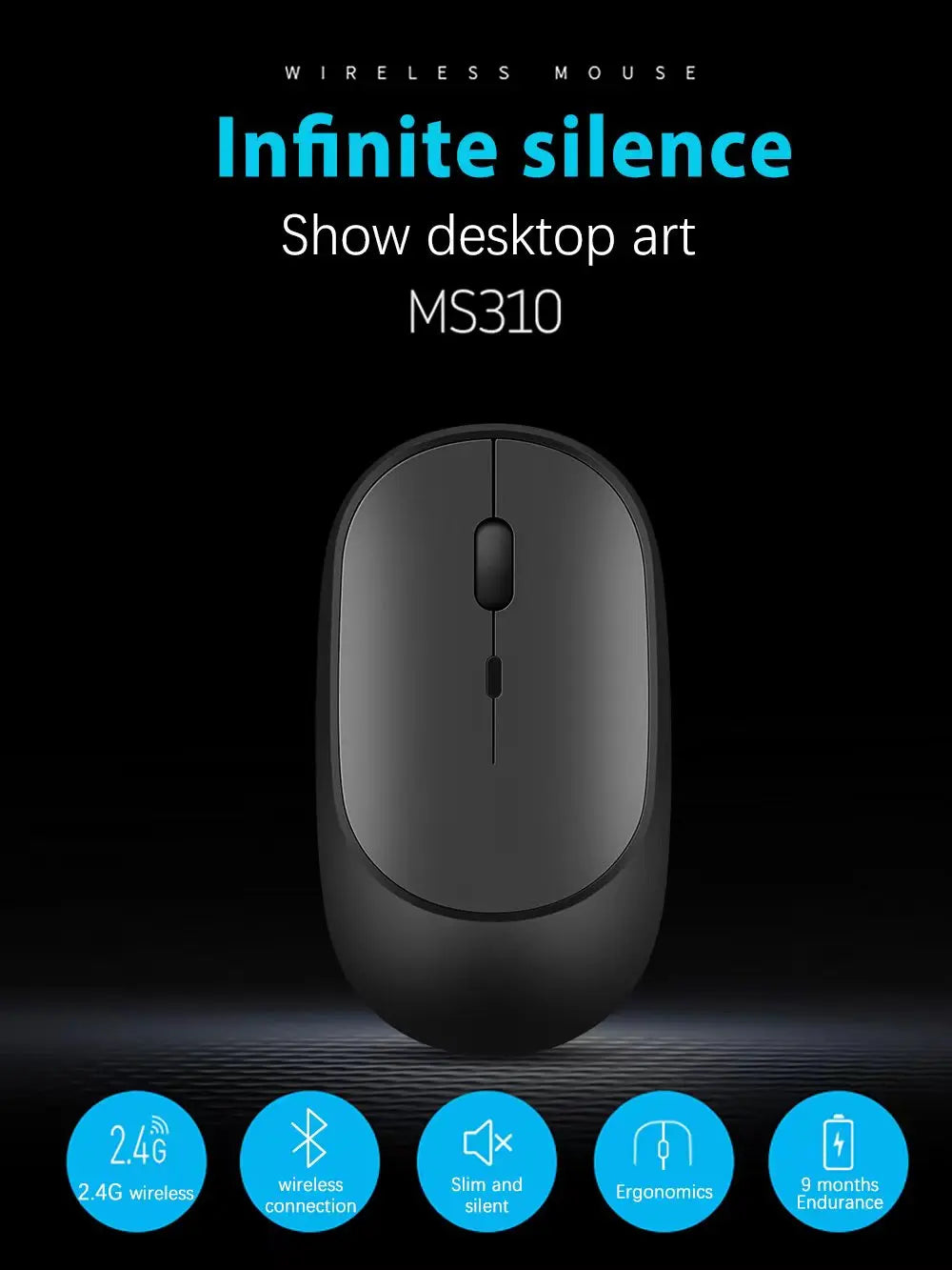 Wireless Mouse Rechargeable Mouse Gamer Dual Modes Bluetooth-compatible 2.4G USB Mute Mice For Laptop Pad Tablet Macbook Mause