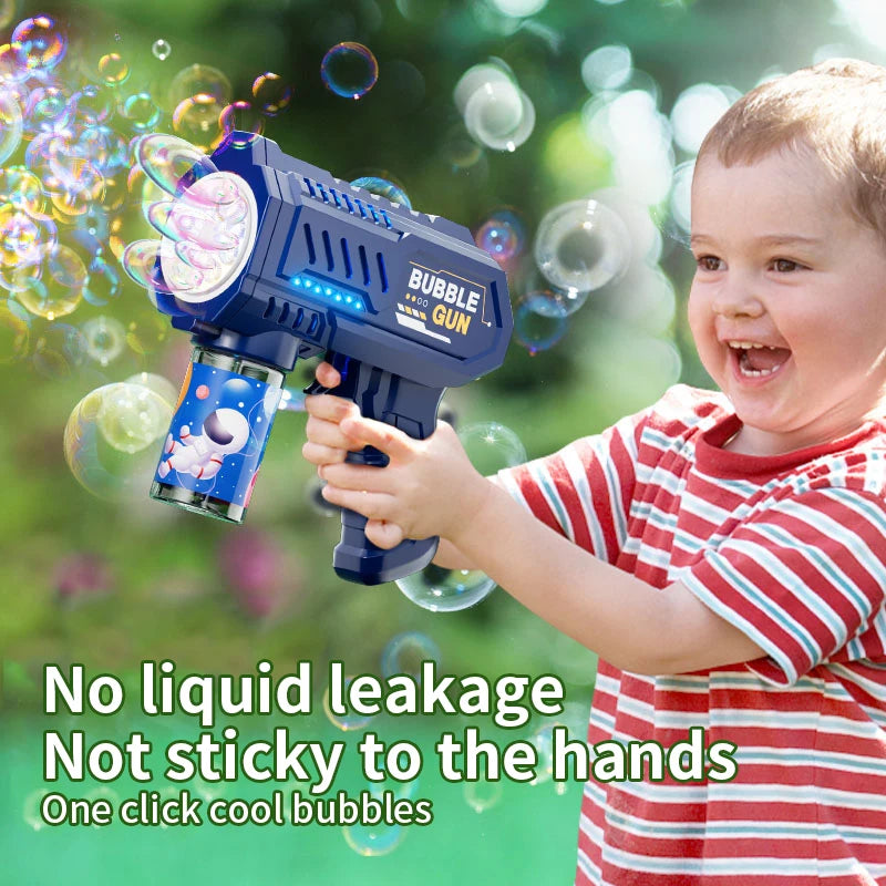 10 Hole Space Bubble Machine Outdoor New Product Children's New Product Hot Stage (Excluding Bubble Liquid and Battery)