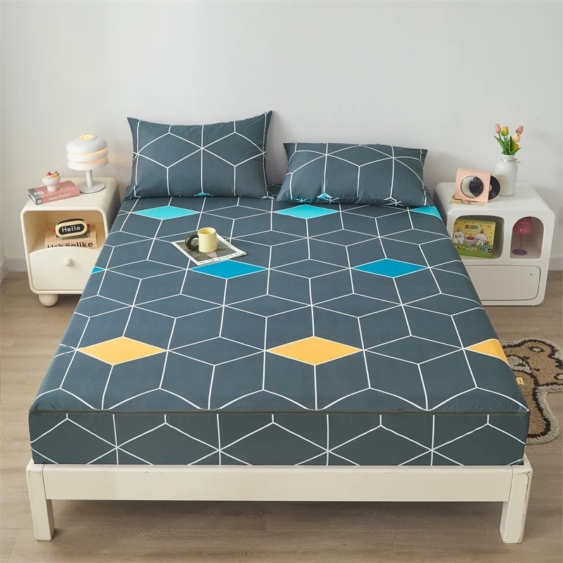 Waterproof Mattress Cover Six-Sided All Inclusive With Zipper Removable Bedspreads Breathable Mattress Protector Pad