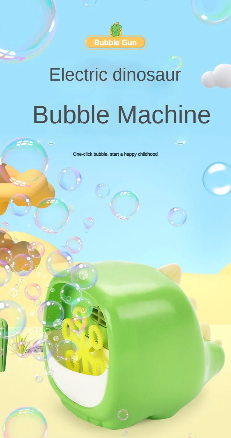 Funny Bubble Machin Cartoon Dinosaur Frog Animal Magic Soap Water Bubble Blower Handheld Christmas Gifts for Kids Boys Girls