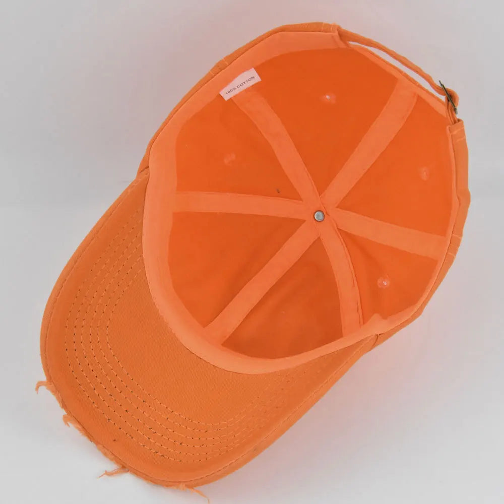 Washed Hole Baseball Cap New Spring Solid Sunhat Men Women Unisex-Teens Cotton Snapback Caps Fashion Hip Hop Vintage Summer Hat