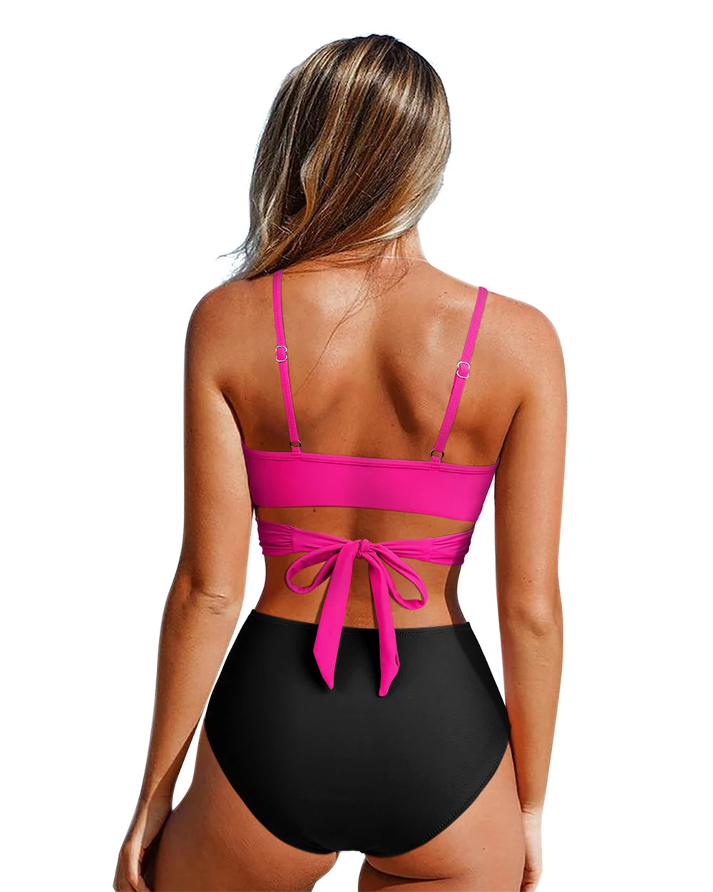 High Waist Sexy Bikini Set 2024 Biquini Swimwear Women Two Pieces Swimsuit Floral Beachwear V-Neck Bathing Suits Female