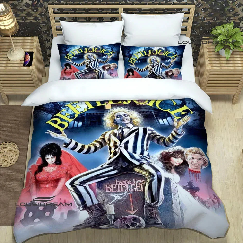 Horror movie B-Beetlejuice Bedding Sets exquisite supplies set duvet cover bed comforter set bedding set luxury birthday gift