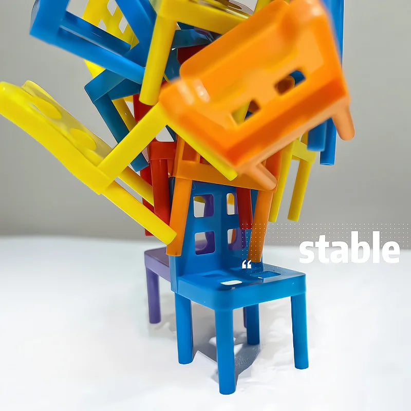 24-42pc children's puzzle folding chair toy parent-child interactive game for kids chair stack party game juego social games
