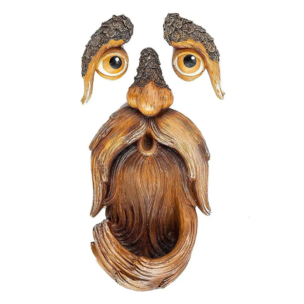 Funny Old Man Tree Face Hugger Garden Art Outdoor Tree Amusing Old Man Face Sculpture Whimsical Tree Face Garden Decoration