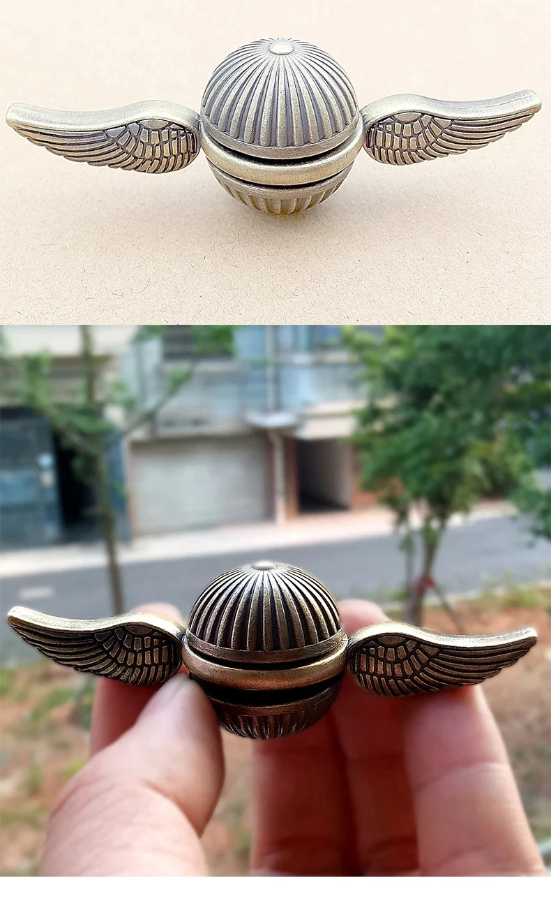 Fidget Spinner Toys Golden Snitch Metal Anti Stress Hand Spinner Toys Spinning Gyro Finger Rotation Gyroscope Toy for Kids Adult