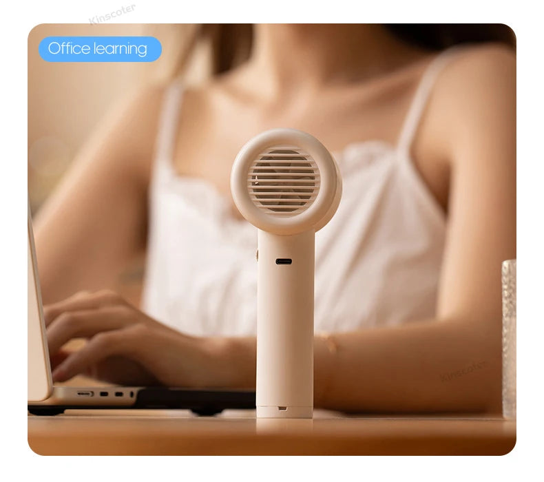Mini High Speed Turbo Handheld Fan 100 Wind Speeds Adjustable with Digital Display 3000mAh Battery Operated Electric Eyelash Fan