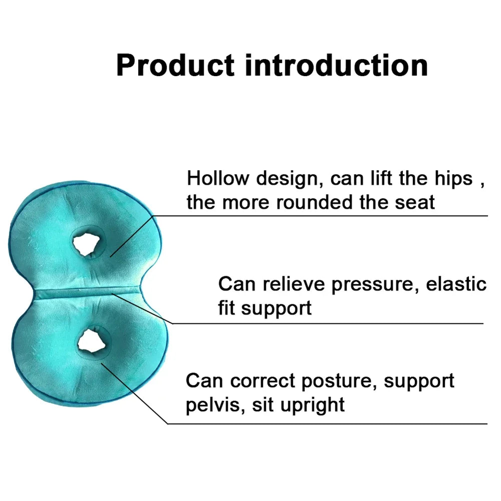 Multifunctional Seat Cushion Dual Comfort Memory Foam of Hip Lift Sitting Cushion Beautiful Butt Seat Cushion for Home Pressure