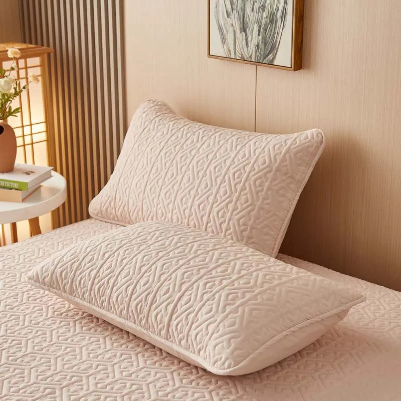 Pure Cotton Soft Quilted Mattress Cover Anti-bacterial King Size Customized Bed Pad Protector Cover Not Included Pillowcase