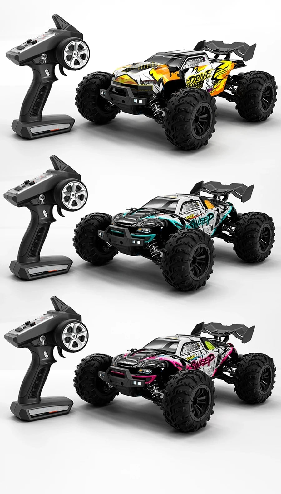 Super Brushless 80KM or 50KM/H 4WD RC Car With LED Remote Control Cars High Speed Drift Racing 4x4 Off Road Truck Kid Adult Toy