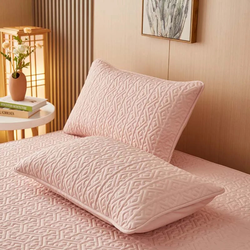 Pure Cotton Soft Quilted Mattress Cover Anti-bacterial King Size Customized Bed Pad Protector Cover Not Included Pillowcase