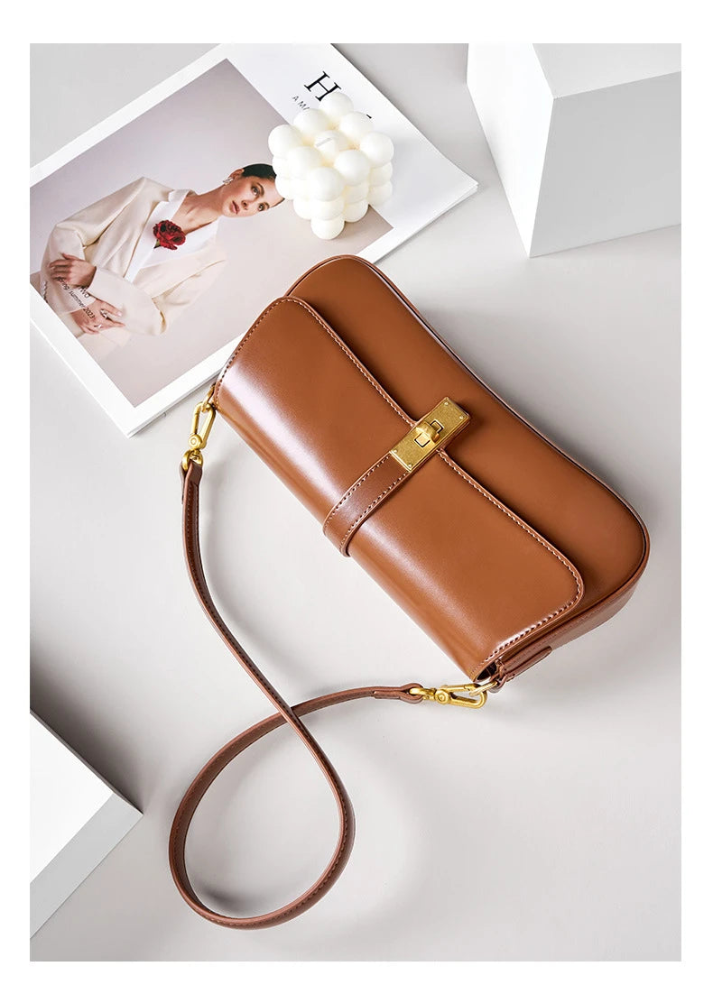Jonlily Women Genuine Leather Shoulder Bag Female Fashion Handbag Totes Small Underarm Bag Casual Daybag Mini Purse -KG1313