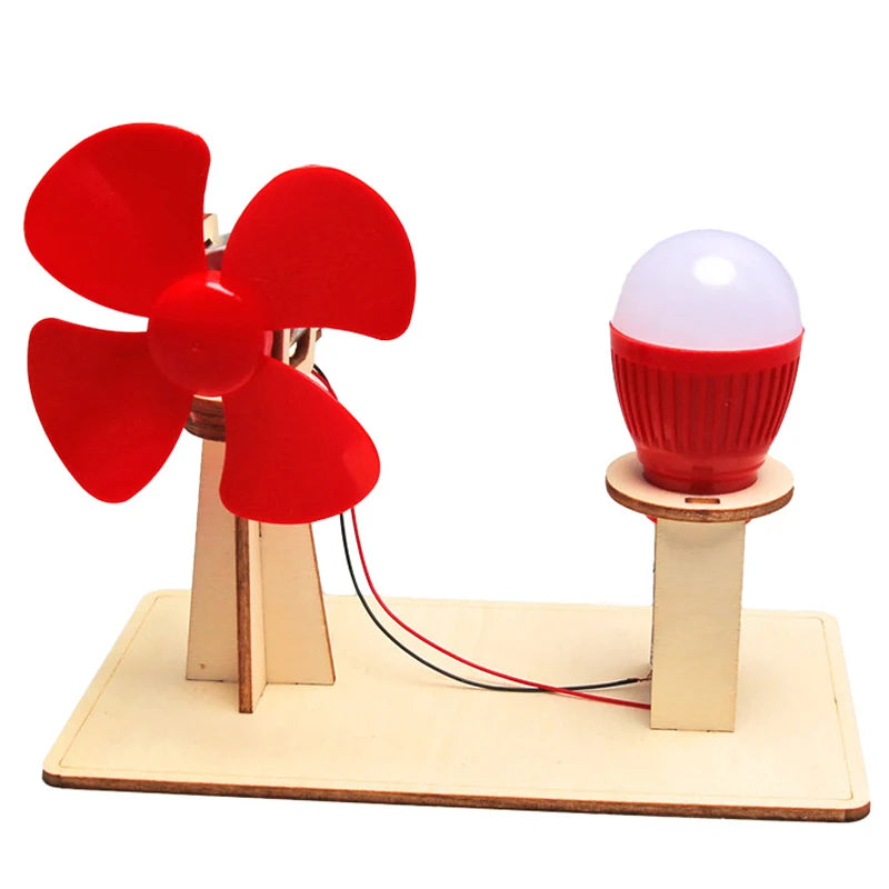 Wooden Hand Generator Kids Science Toy Funny STEM Technology Gadget Physics Kit Educational Toys for Children Learning Toy