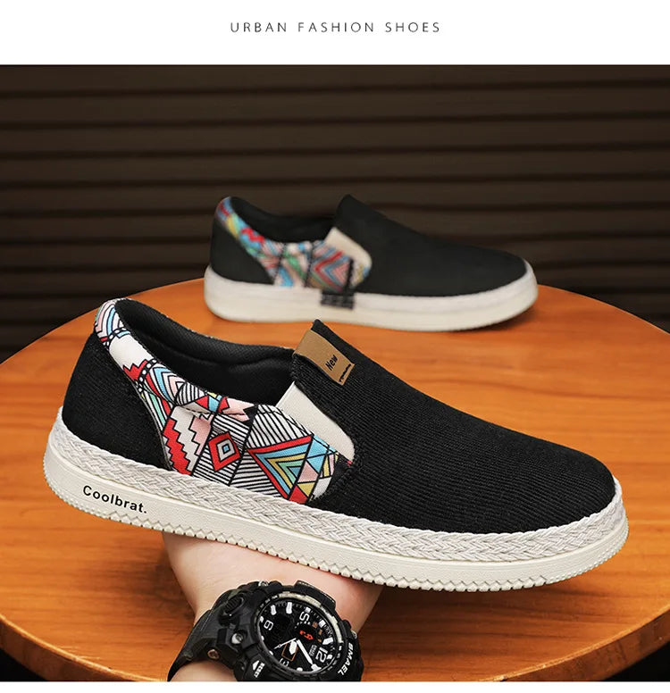 Flat Canvas Shoes For Men Fisherman Linen Cloth Loafers Summer Men's Sneakers New Style Shoes Sneakers Male Casual Shoes Man