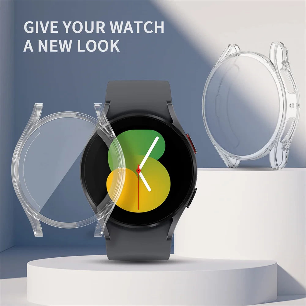 Watch Case for Samsung Galaxy Watch 4/5 40mm 44mm TPU Screen Protector All-Around Bumper Protective Cover galaxy Watch 5 4 44mm