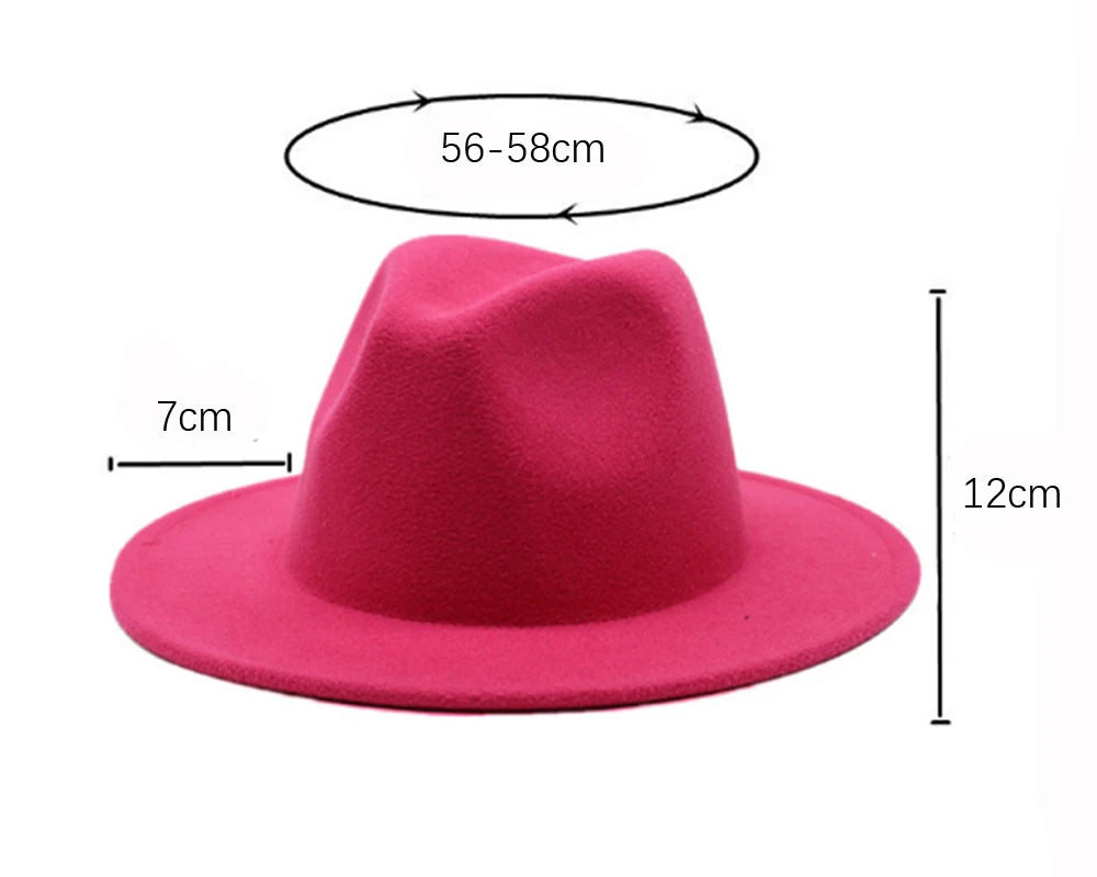 Fedora Hats for Women Flat Top Fashion Elegant Bowler Dress Caps Panama Church Wedding Ribbon Band Hat Men Felt Jazz Hat