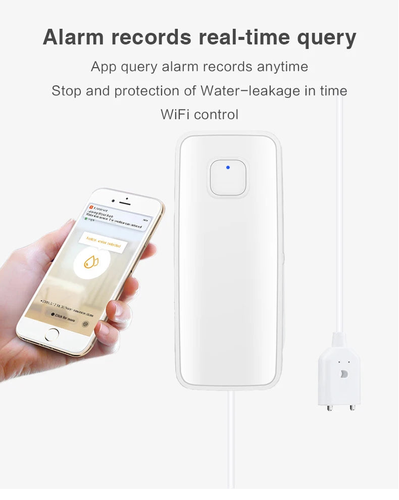 Tuya WiFi Water Leakage Sensor Flood Water Leakage Alarm Smart Home Automation Residential Security Protection Smart Life App