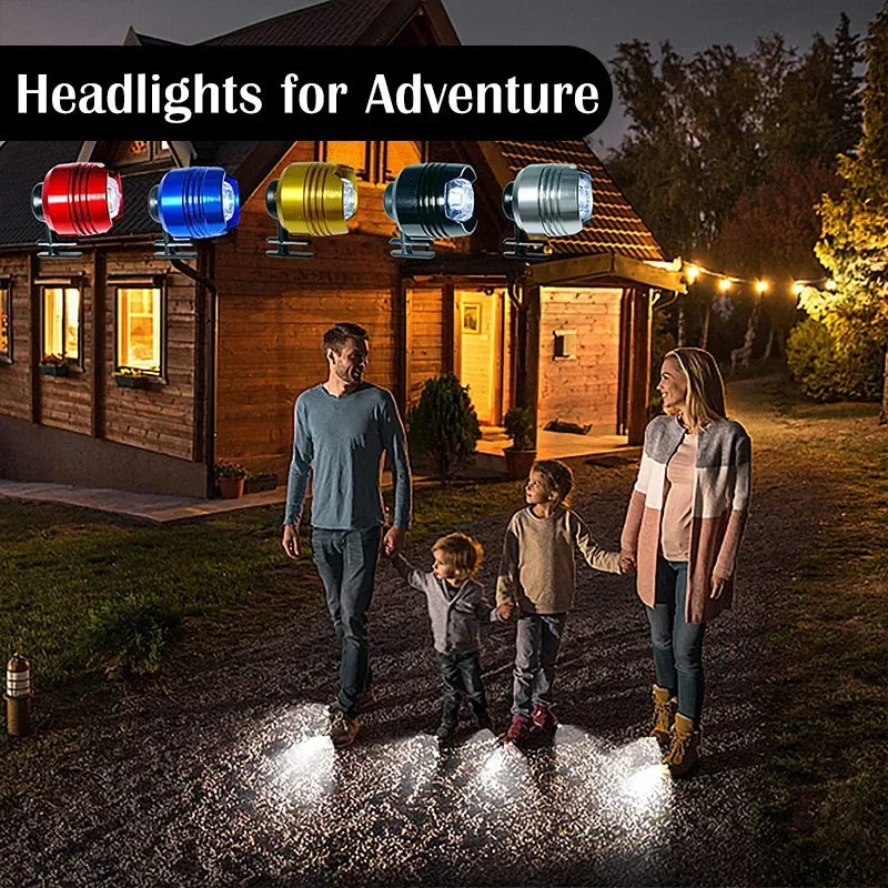 NEW Waterproof Shoe Light Outdoor Camping Crocs Charms Adult Kids Shoe Decoration Jibbitz Headlights for Crocs Accessories 1Pcs