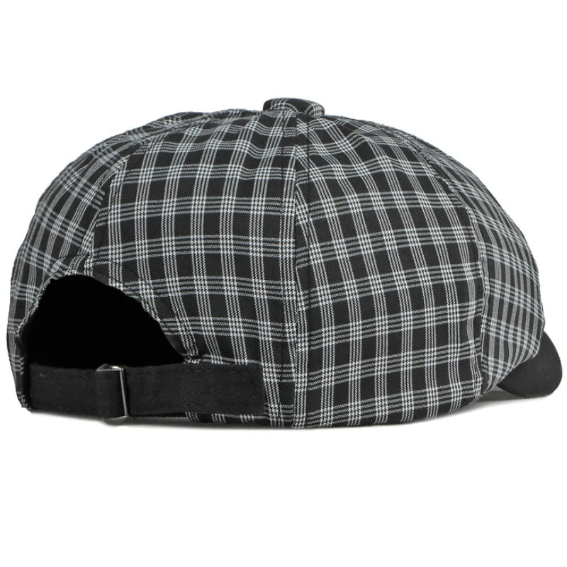 HT4075 Berets Men Women Vintage Plaid Newsboy Beret Hat Retro Adjustable Octagonal Cap New Spring Summer Breathable Beret Cap