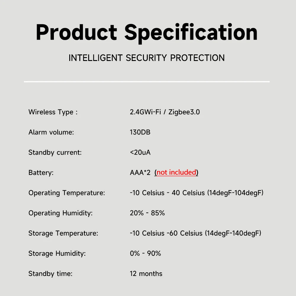 Tuya Alarm WiFi Light Tuya PIR Alarm Sound System 130DB Pir Light Sensor Smart Home Sound-Light Alarm APP Control Home Assistant
