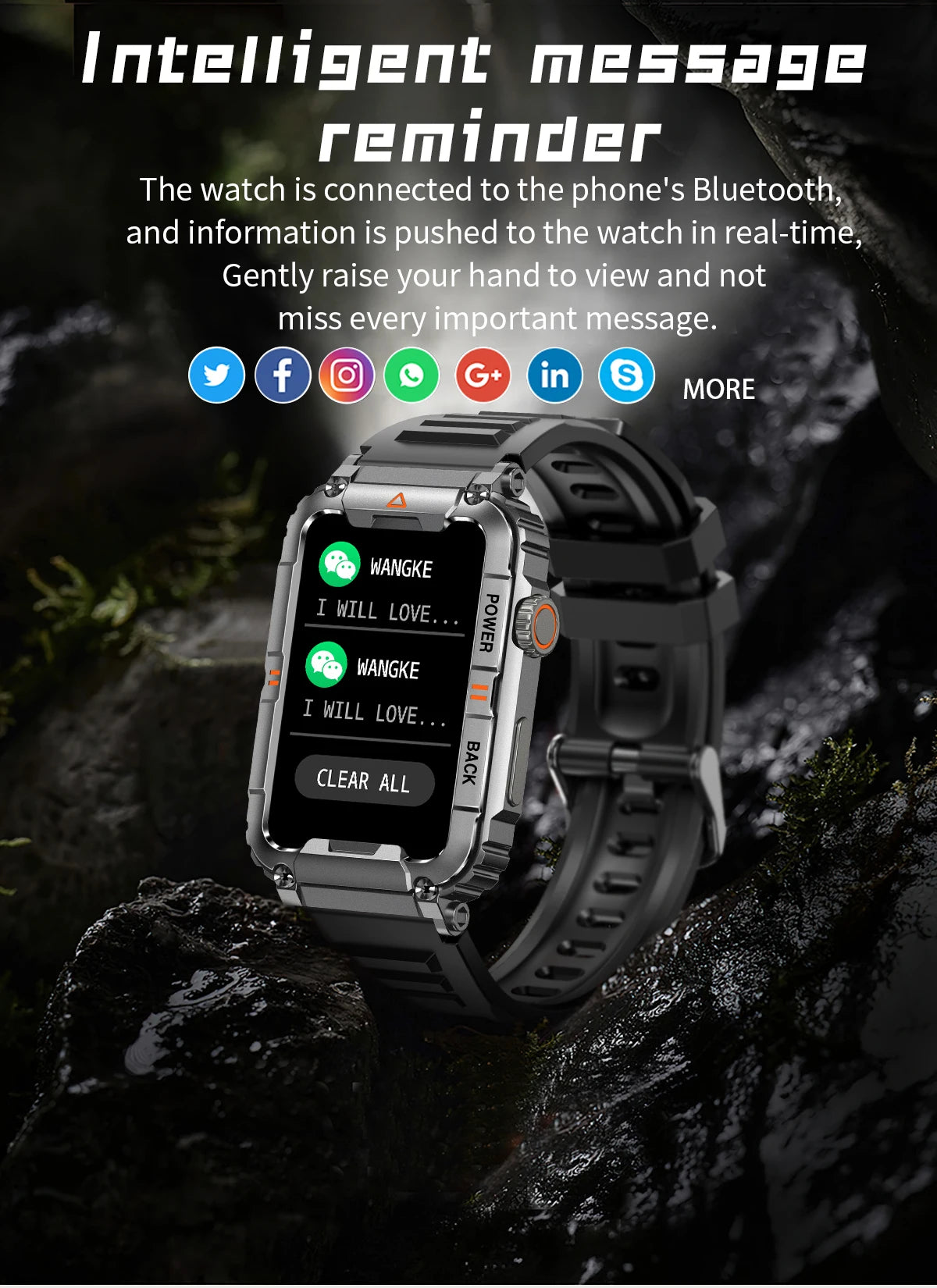 EIGIIS New Military Smart Watch 100+ Sports Modes Health Monitor Bluetooth Call IP67 Waterproof Men Women For IOS Android KR88