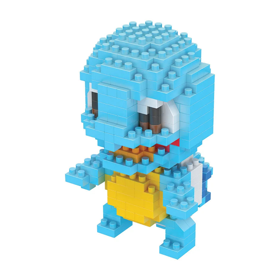 DIY Pokemon Blocks Small Cartoon Mini Building Block Pikachu Charizard Eevee Mewtwo Anime Assemble Action Model Dolls Toys
