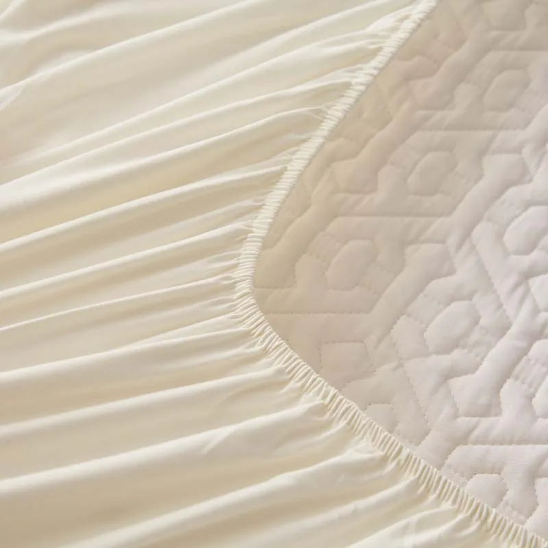 Pure Cotton Soft Quilted Mattress Cover Anti-bacterial King Size Customized Bed Pad Protector Cover Not Included Pillowcase