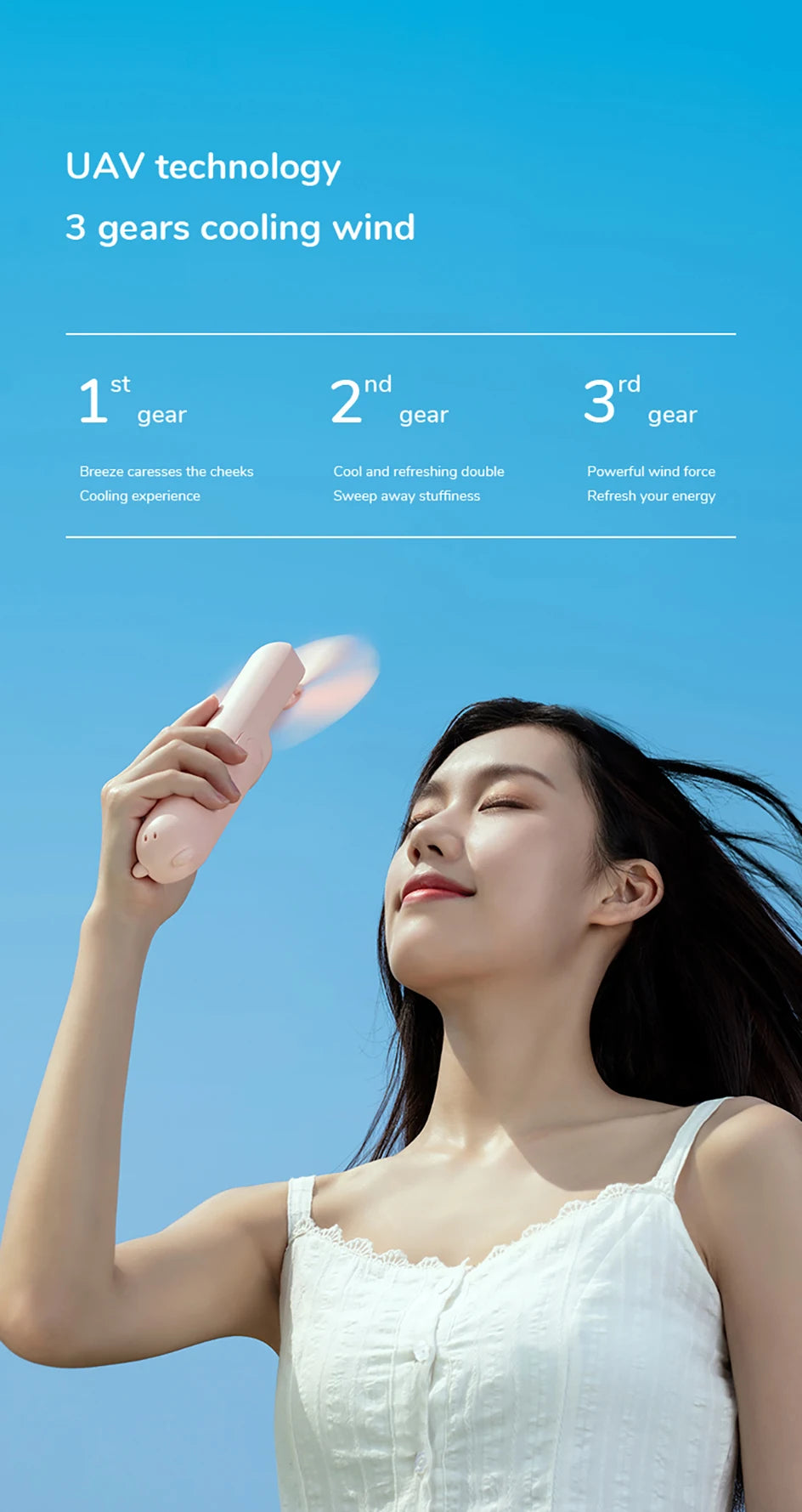 JISULIFE 3 in 1 Pocket Mini Handheld Fan,USB 4500mAh Rechargeable Portable Fan with Power Bank&Flashlight,Travel,Camping,Outdoor