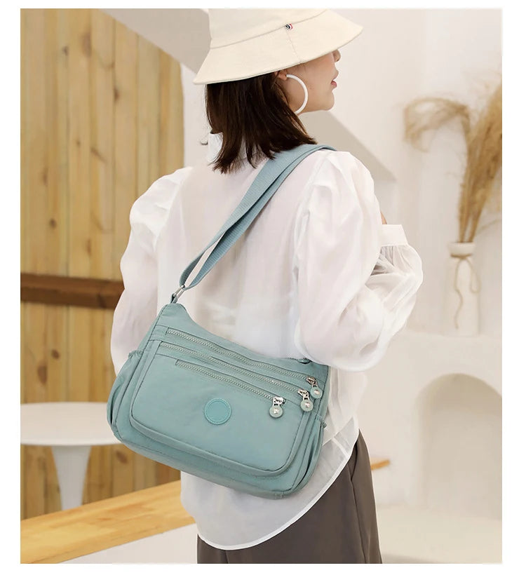 Women's Messenger large capacity Shoulder Bag Polyester Fashion Cosmetic Bag Simple and Versatile Handbag Crossbody Bag