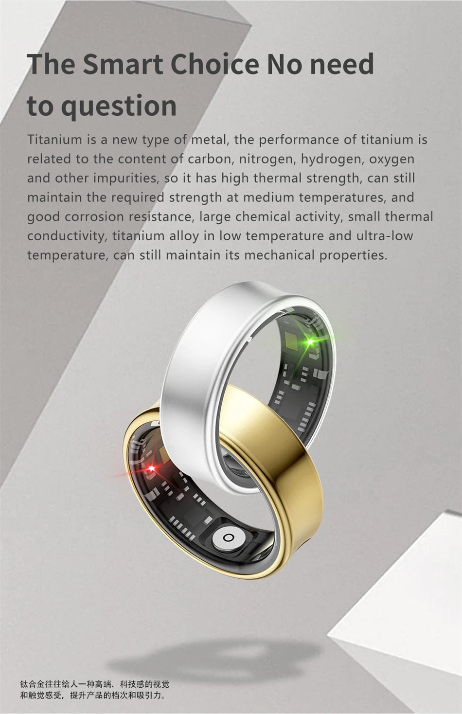 For Samsung Galaxy Smart Ring Men Blood Oxygen Sleep Monitoring GPS Motion Track IP68&5ATM Waterproof Smartring For Android IOS