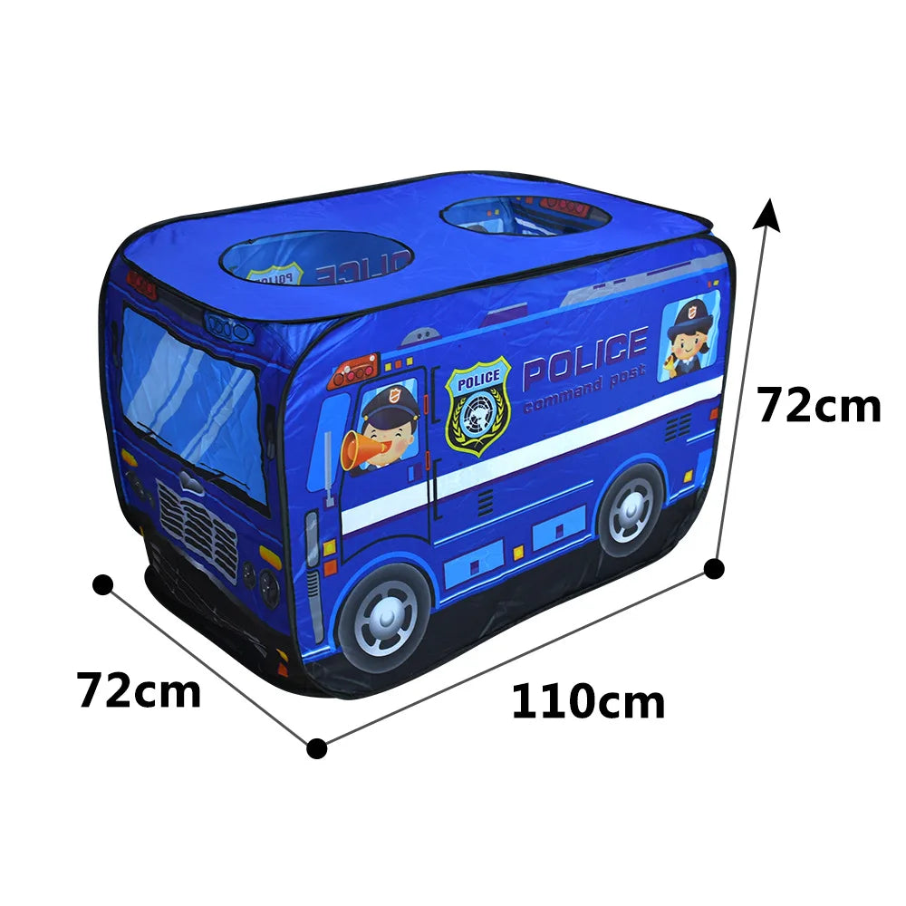 Children'S Indoor Ice Cream Car Tent Toys Playhouse Princess Boy Baby Game House Folding Ball Pool House Hamburg Car Pattern