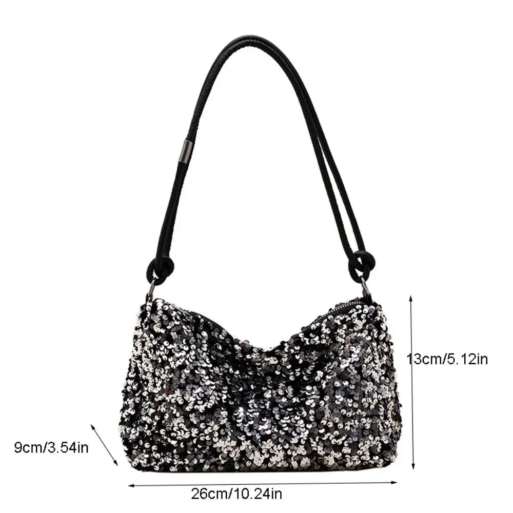 Solid Color Sequins Crossbody Bags Fashion INS Sequins Shoulder Bags Phone Purse Handbag Evening Clutch Bag Girl DIY