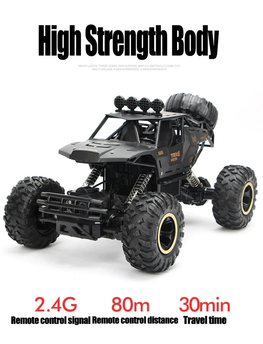 4WD Remote Control Off Road RC Car Radio Climbing Super Alloy Truck Buggy 4x4 RTR Vehicle Electric Toy for Children Kid Gift