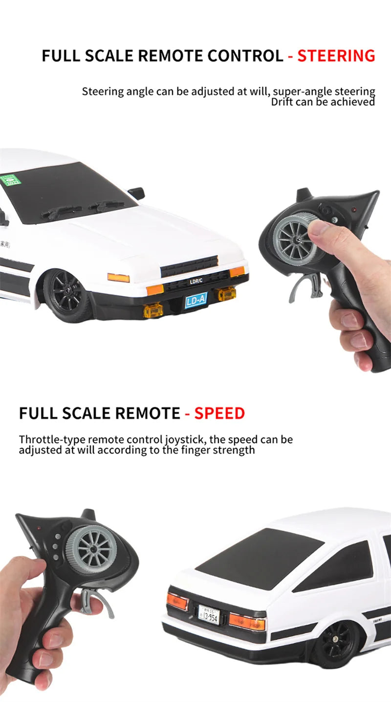 Skymaker AE86 Model LD1801 RX-7 FC LD1802 1:18 RC Drift Car 1/18 2.4G Remote Control ESP Gyroscope LED Mini RC Racing Car Toys