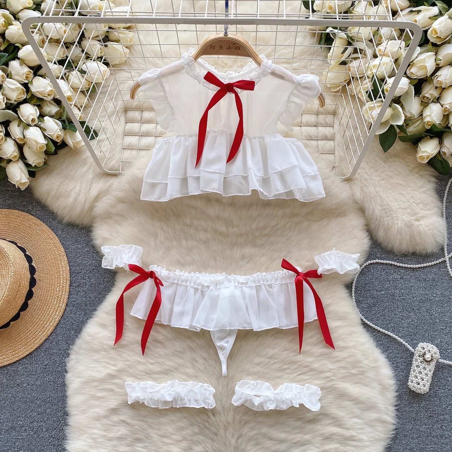 Girls Sexy Cute Japanese JK Uniform Mini Checkered Strap Skirt Off Shoulder High Waist Elastic Cosplay Dress Hot Sweet Pajama