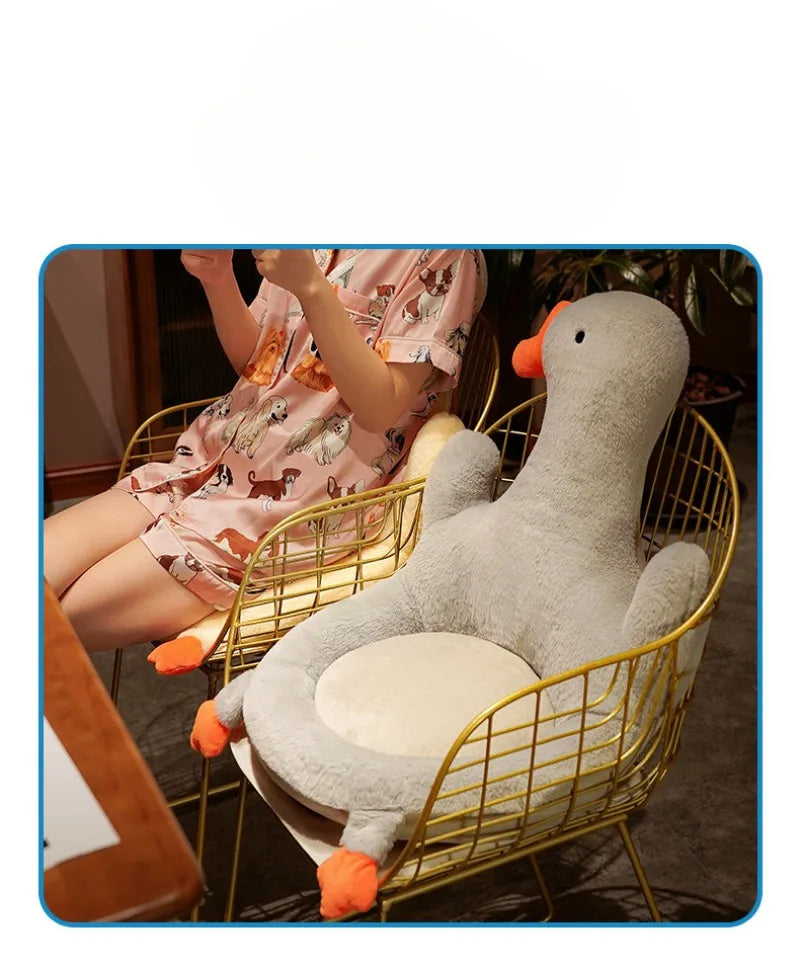 2024 New Big White Goose PuTuan Cushion Office Cute Student Thickened Pillow Dormitory Tatami Chair Cushion Futon Cushions Cojin