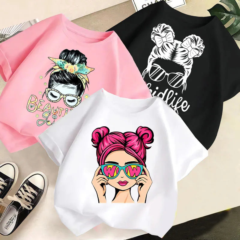 Children's T-Shirt Children's New Summer Children's Short-Sleeved T-Shirt Boys and Girls Casual Tops Girls Summer T-Shirt