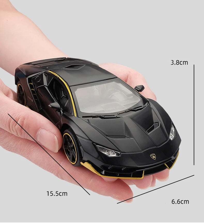 1:32 Lamborghinis LP770-4 750 Alloy Sports Car Model Diecasts Metal Pull Back Sound And Light Car Model Kids Toy Collection Gift