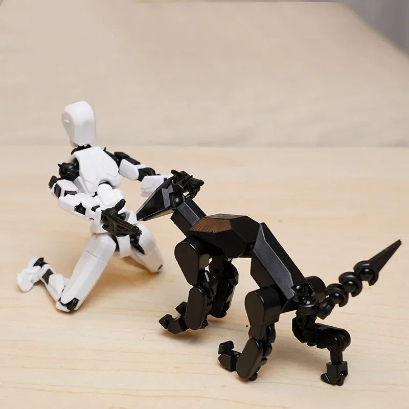 13 Action Figure Titan Multi-Jointed Movable Shapeshift Robot T13 Action Mannequin Character and Dog Figure Toys gifts for kids