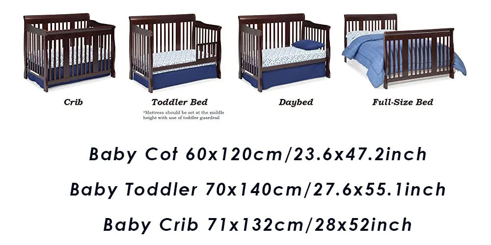 Baby Waterproof Mattress Protector Fitted Sheet Breathable & Noiseless Crib Toddler Baby Mattress Cover