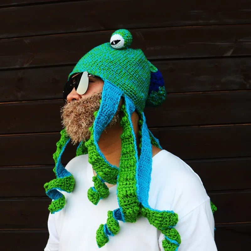Hat Unisex Cthulhu Style Adult Party Funny Octopus Headgear Creative Holiday Gift Tricky Woolen Hat