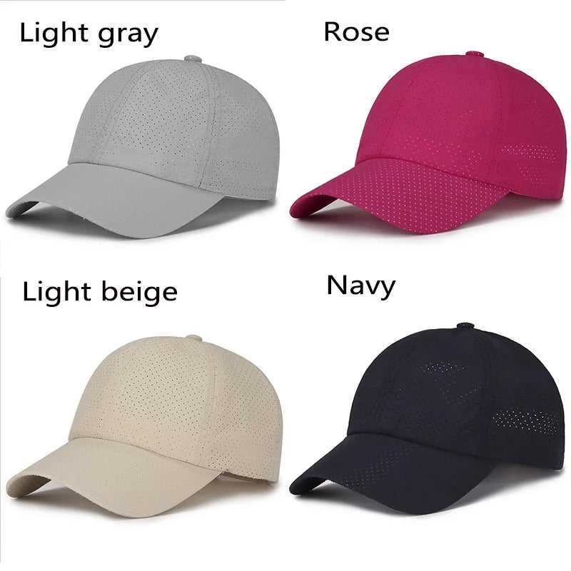 2024 New Summer Men Women Snapback Quick Dry Mesh Baseball Cap Sun Hat Bone Breathable Hats Adjustable outdoor hat