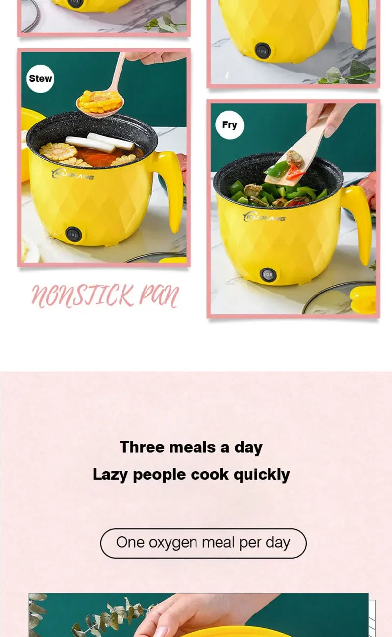 Multifunctional Mini Electric Rice Cooker Portable Non-stick Cookware Multicooker for Home and Kitchen Appliances Pots Offers