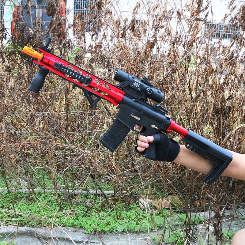 M4 Electric Gel Ball Blaster Toys, Manual/Automatic Eco-Friendly Splatter Ball Blaster, Suitable For Outdoor Shooting Games