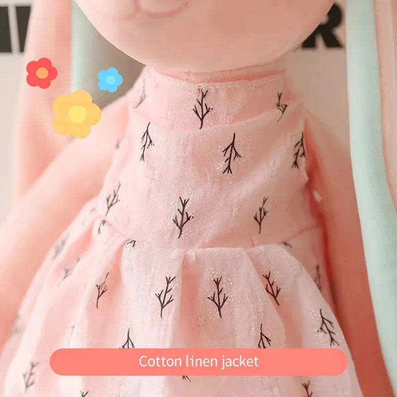 Creative New Rabbit Lnstagram Toy Pink Girl Heart Long Ear Peace Rabbit Plush Toy Doll Comfort Doll Throw Pillow Children's Gift